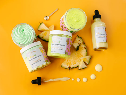 'Fineapples' Boob Collection | Body Butter| Serum| Sugar Scrub|