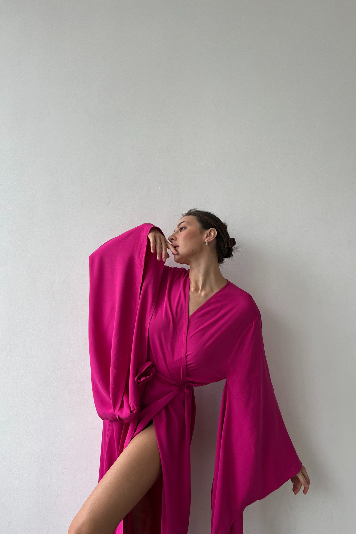 Breeze Fuchsia Kimono Robe